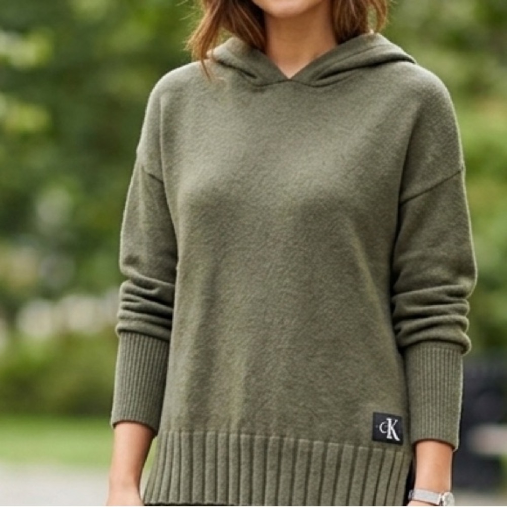 Olive Green Hoodie Sweater